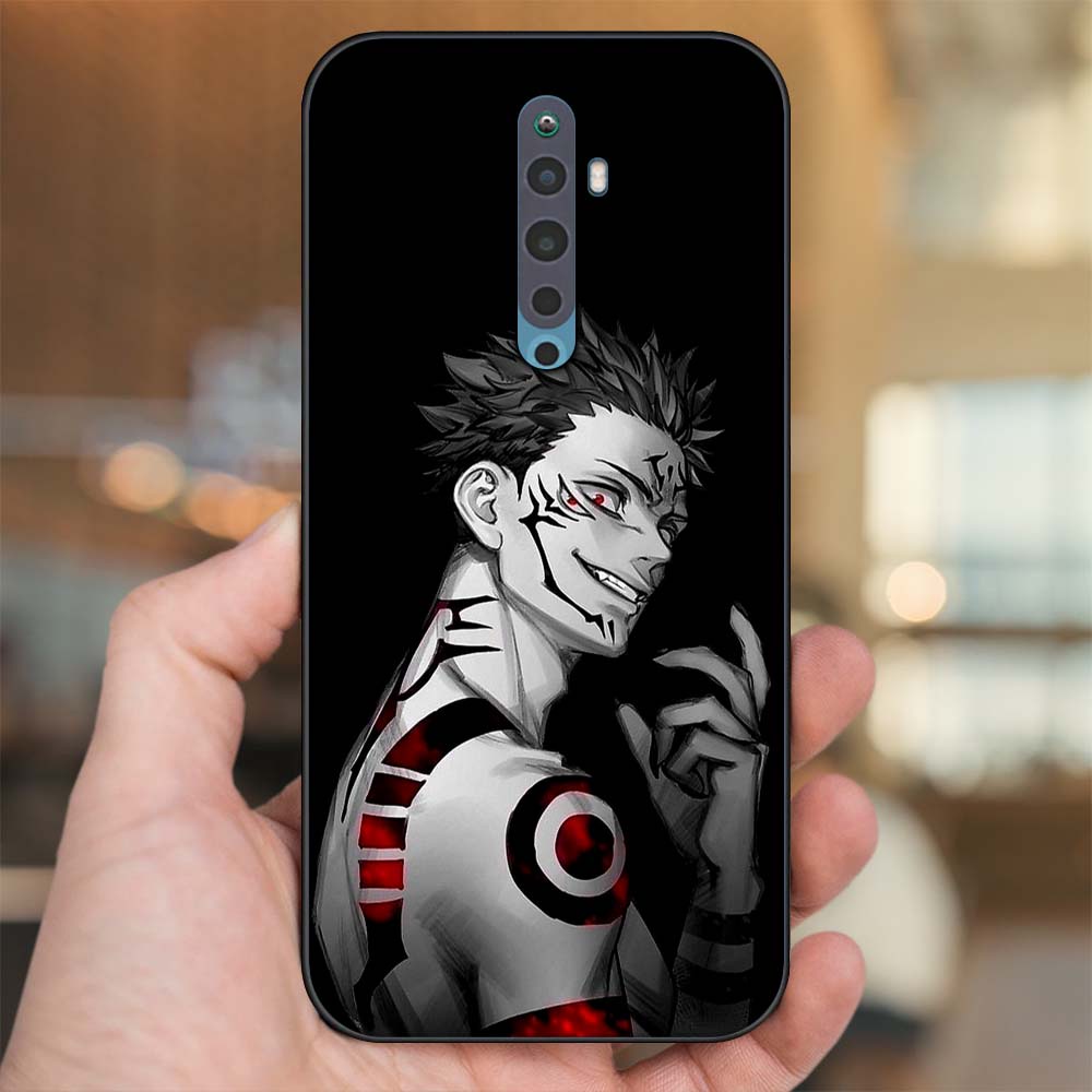 Ốp lưng Oppo Reno 2F viền đen in hình Sukuna Yuji Jujutsu Kaisen Chú Thuật Hồi Chiến