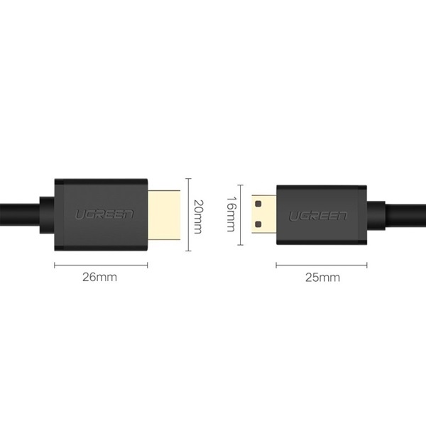 Cáp Mini HDMI to HDMI 2.0 Dài 1,5 mét Ugreen 11167  - Hàng CHính Hãng