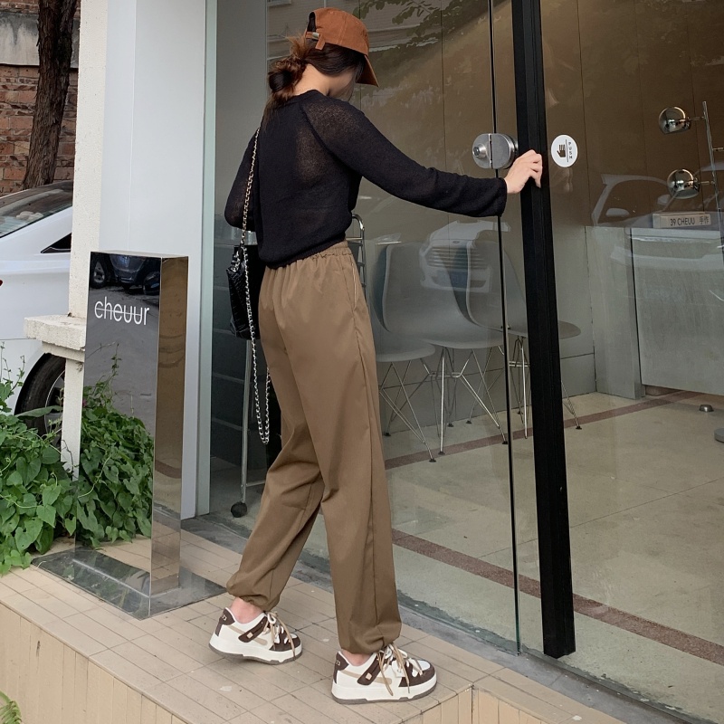 Quần Thể Thao Dây Rút Ống Rộng Thời Trang Hàn Quốc Năng Động Dành Cho Nữ