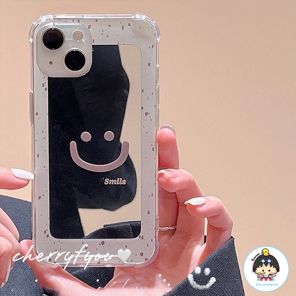 Ốp Điện Thoại TPU Mềm Chống Bụi Bẩn Chống Thấm Nước Gắn Gương Trang Điểm Thời Trang Cho IPhone 11 12 13 14 Pro Max