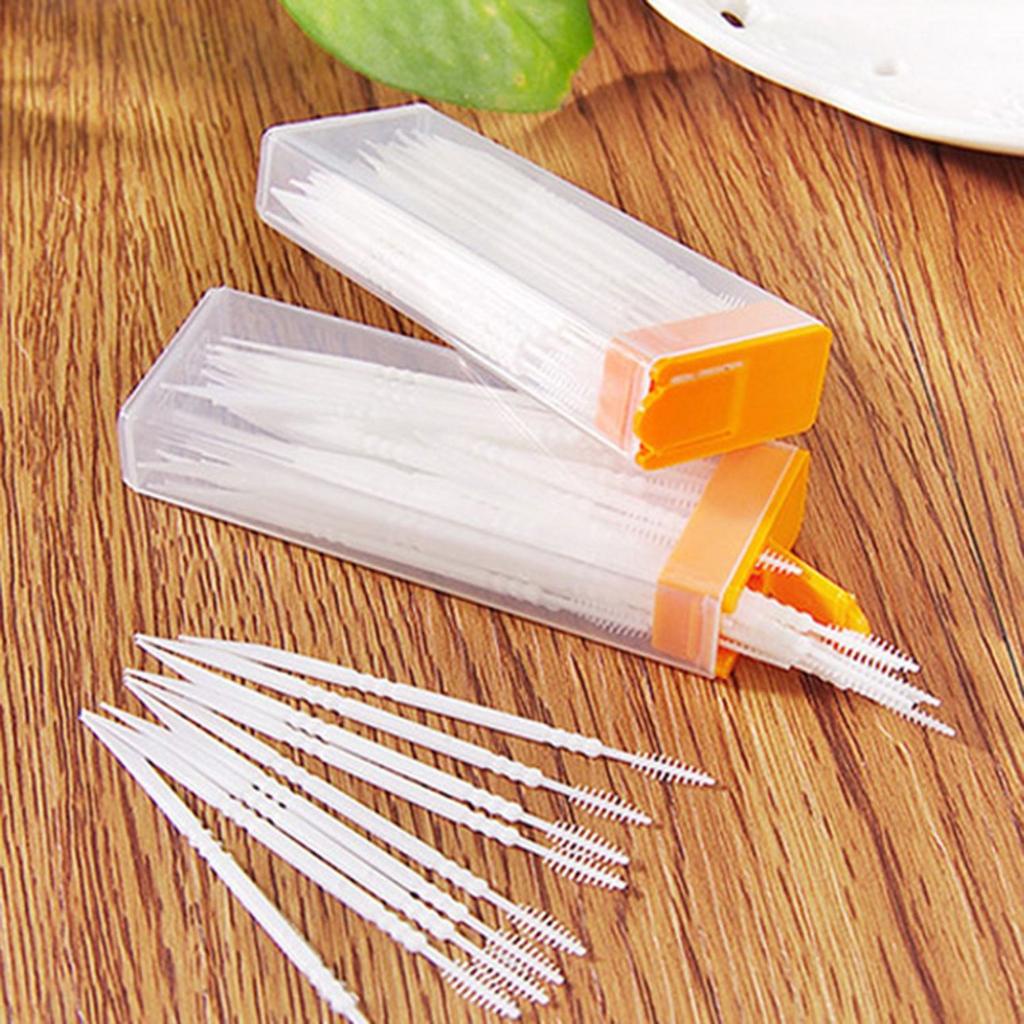 Plastic Interdental Toothpick Brush 50 PCS Hotel Dental Picks Oral Care