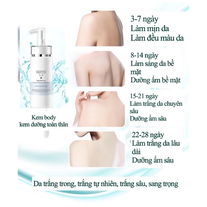 Kem kích trắng da body , kem dưỡng trắng da toàn thân, trắng sang trọng, trắng sâu tự nhiên, da mềm mịn mướt