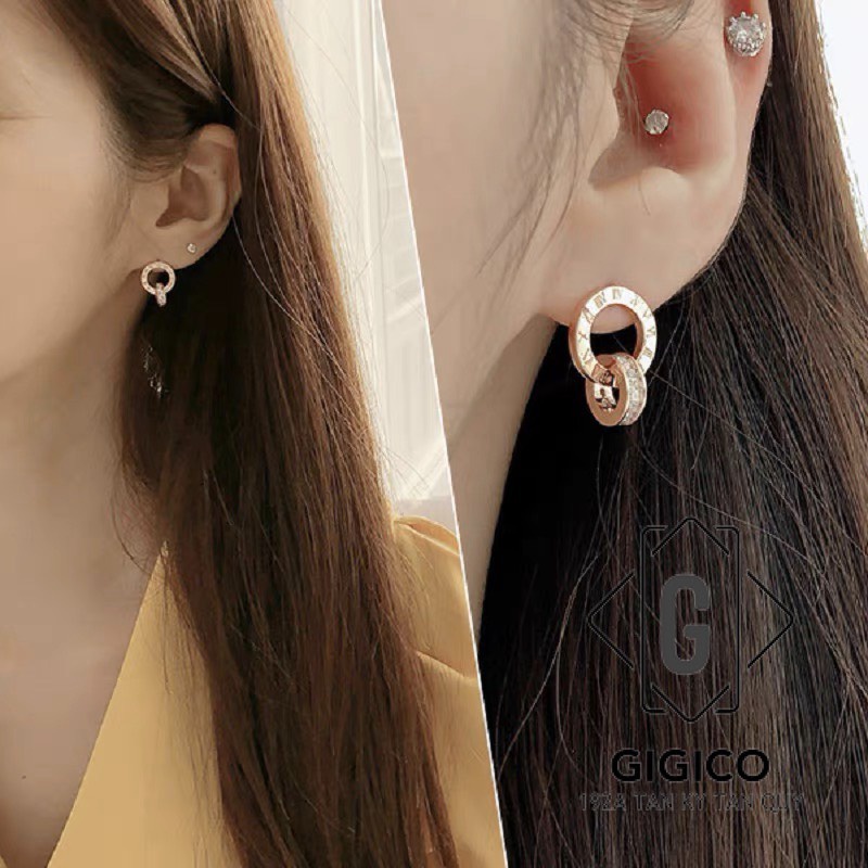 Dây chuyền bông tai cartier titan không đen