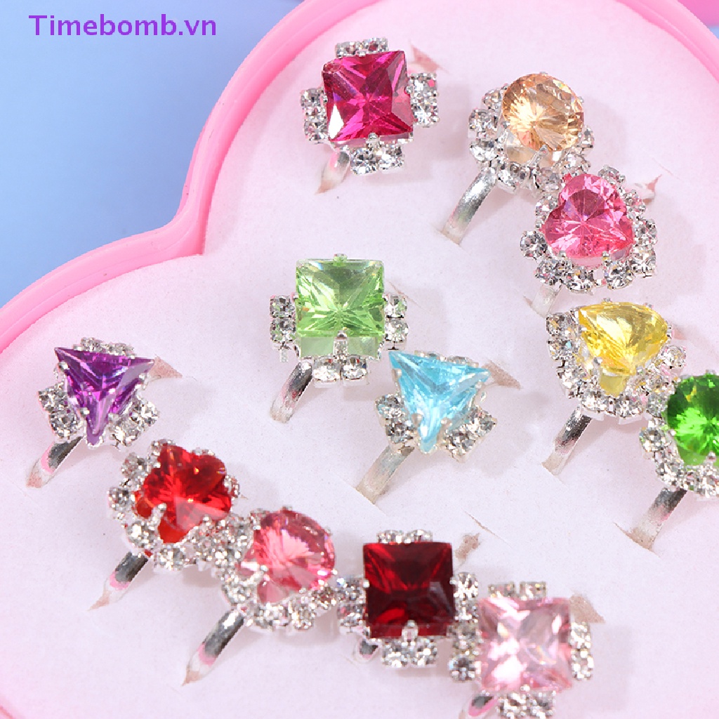 # Túi Xách Nữ Thời Trang # Hộp 10 Nhẫn Hình Dáng Ngẫu Nhiên Cho Bé Gái