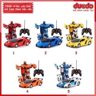 Xe điều khiển từ xa ô tô biến hình thành robot cho bé - Đồ chơi mô hình