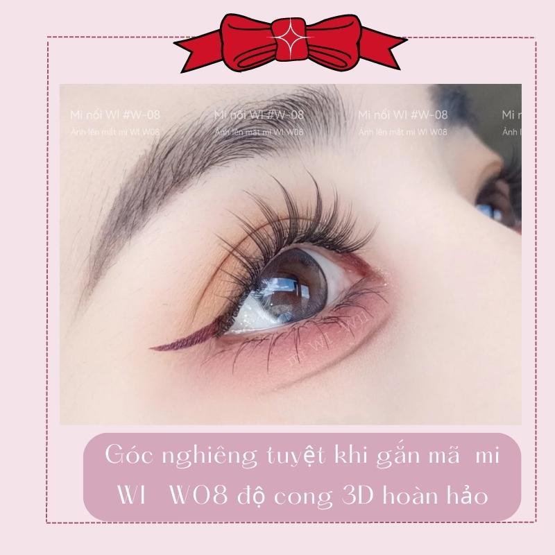 Lông Mi Giả, Mi nối, Lông Mi Tách Sợi , Mi Chùm W08 Kiểu Dáng Chữ A Phong Cách Chữ V, Tự Nhiên Tự Nối Tại Nhà 3 Dòng