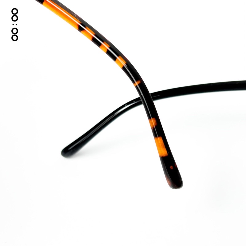Gọng kính cận nam nữ THE88 dáng tròn hai chấm kiểu to thời trang giả cận chống ánh sáng xanh phong cách Hàn Quốc KC49