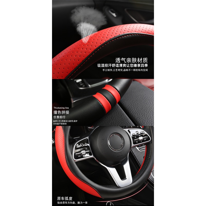 Bọc Vô Lăng Bằng Da Sợi Nhỏ Cho Xe Hơi Toyota Fortuner 2016-2019 2021 2022 Hilux 2015-2019 2020 2022