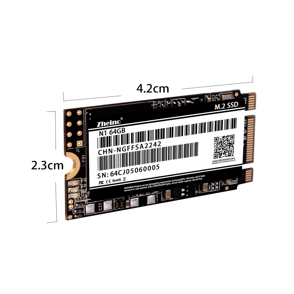Thẻ Nhớ Zheino M2 SSD 2242 64GB 128GB NGFF SSD