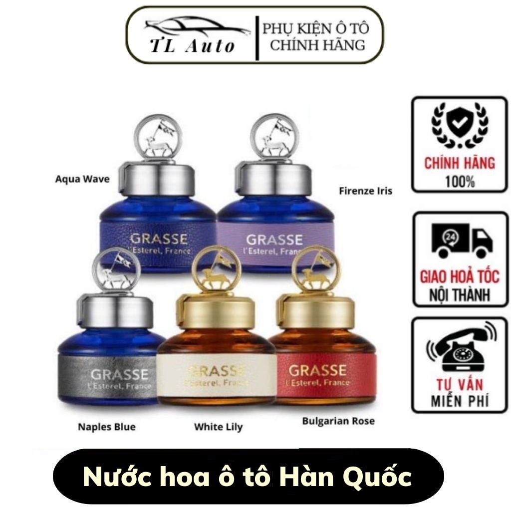 Nước hoa ô tô Hàn Quốc tinh dầu tự nhiên - Grasse - 🔱 TL Auto 🔱
