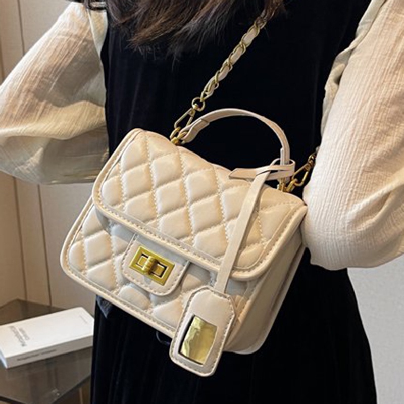 Túi Đeo Chéo Họa Tiết Hình Thoi Dập Nổi Thời Trang Cho Nữ