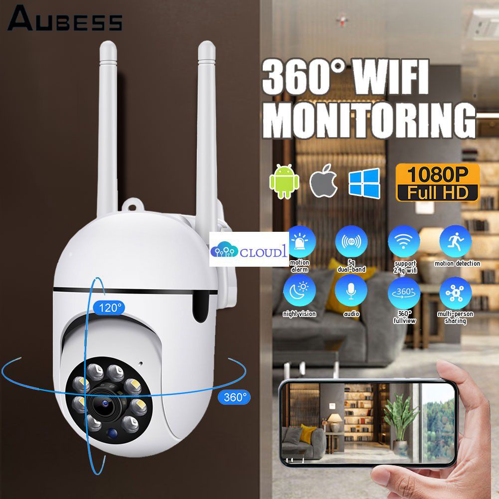 Camera Vòm Không Dây 5mp Camera Ip Wifi Tốc Độ Siêu Nhỏ Ngoài Trời Chống Nước Hình Người Tự Động Theo Dõi 5G Wifi Ptz Camera Cloud1