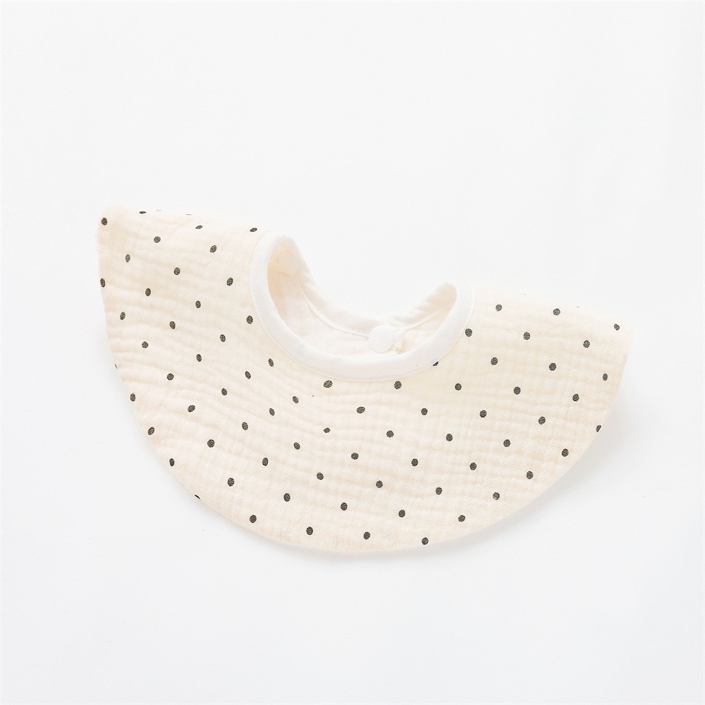 Yếm đeo cổ Miseo.vn dáng tròn ăn dặm xoay 360 cho bé vải xô muslin cotton cao cấp 4 lớp an toàn yếm dãi cho trẻ sơ sinh