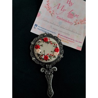 Gương cầm tay thêu tay