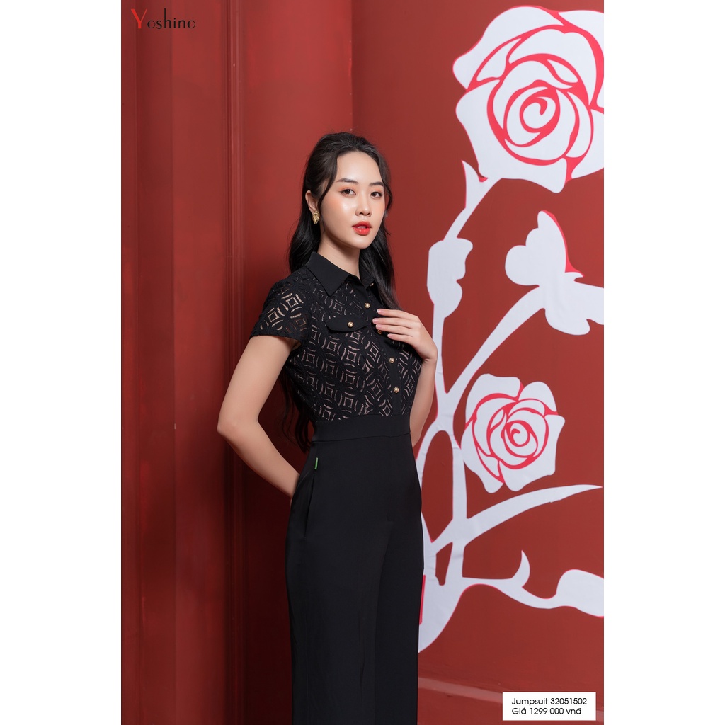 Jumpsuit đen phối zen Yoshino 32051502