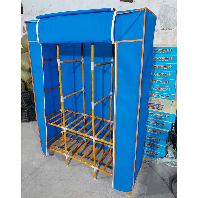 Tủ vải khung gỗ 3 buồng – Hàng gỗ thịt cực chắc chắn, Cty DCN Việt Nam sản xuất