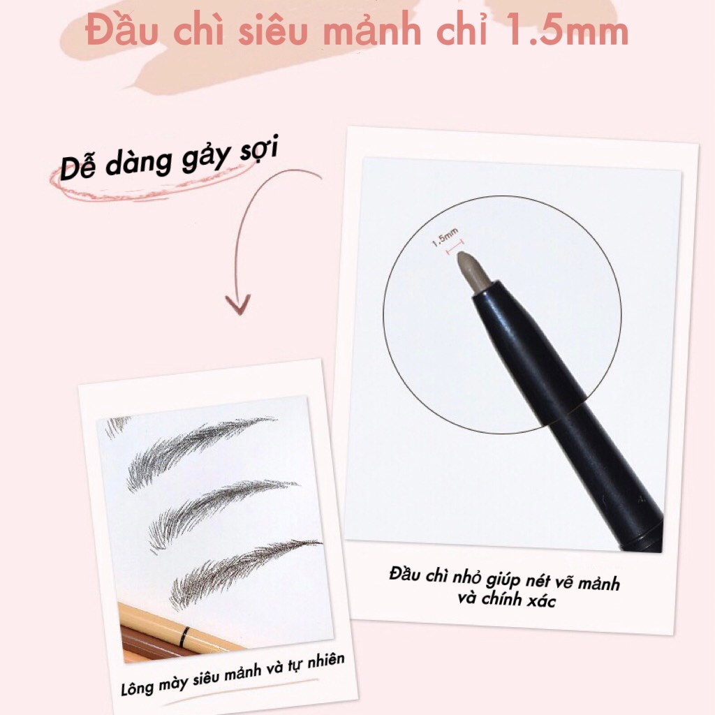 Chì kẻ mày Gogo Tales Fiber Mist Ultra Fine Eyebrow Pencil