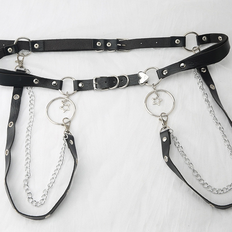 Dây Xích Đeo Thắt Lưng Quần Jean Hai Lớp Phong Cách Punk Hip Hop Mùa Hè Cho Nam Và Nữ YOUYO