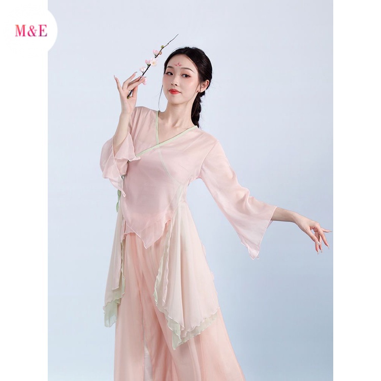 Bộ Trang Phục Biểu Diễn Múa Hai Lớp Phong Cách Trung Hoa Cổ Điển