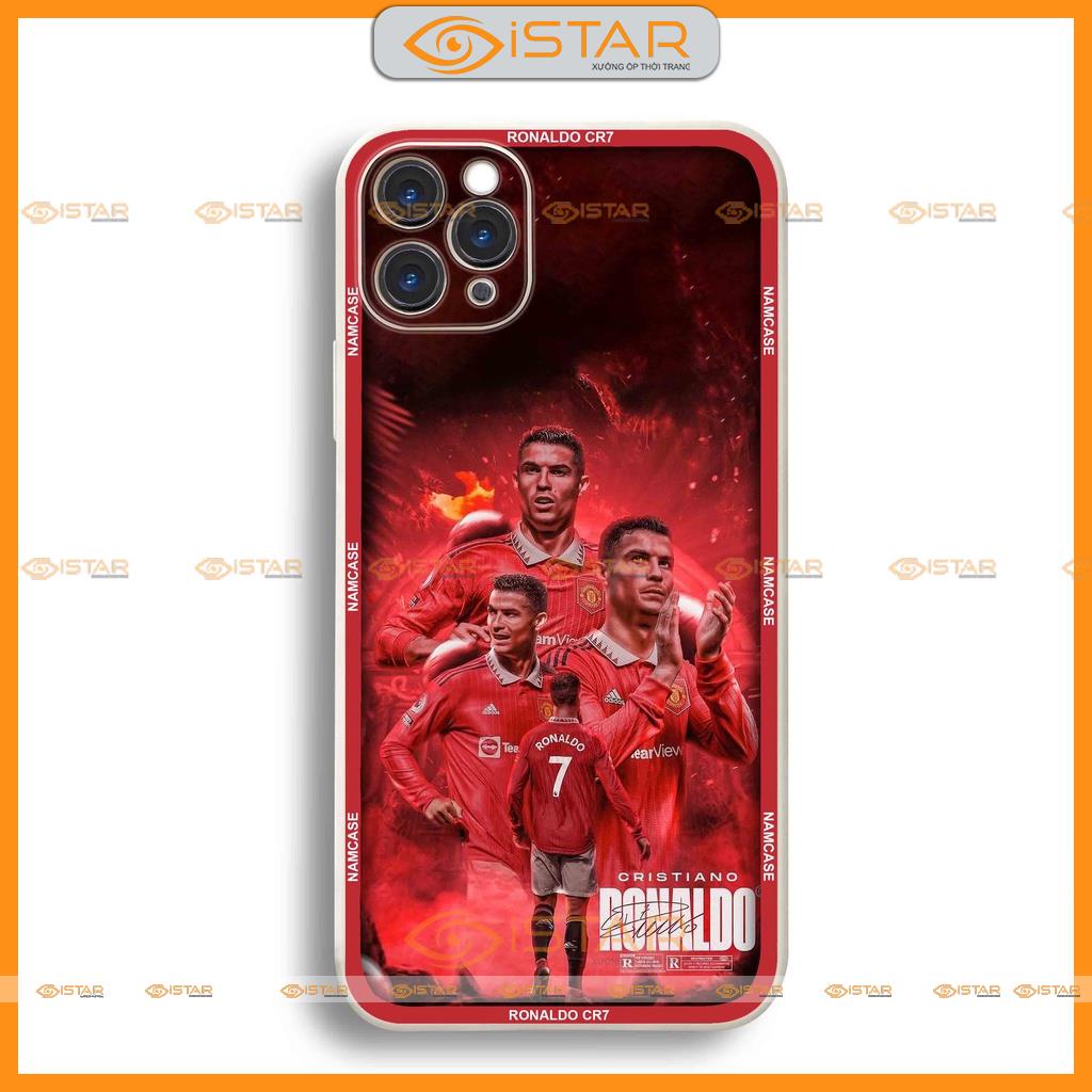 Ốp lưng iPhone cầu thủ bóng đá ronaldo cr7 cạnh vuông silicon dẻo cho ip 6/6s/7/8/X/XS/11/12/13/14 Pro Plus Max