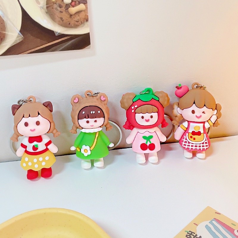 Móc Chìa Khoá Silicone Nhân Vật Dễ Thương Móc Khoá Cute Đáng Yêu