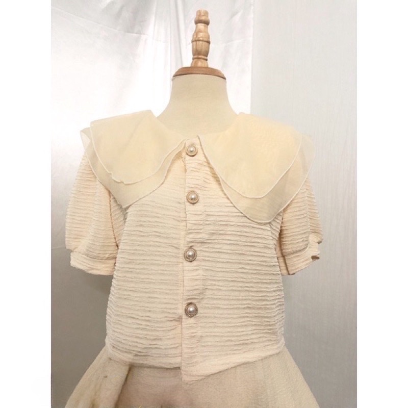 Áo Sơ Mi Nữ Ngắn Tay Freesize Thiết Kế Cổ Bèo Phong Cách Tiểu Thư Hàn Quốc Màu Sắc Trẻ Trung