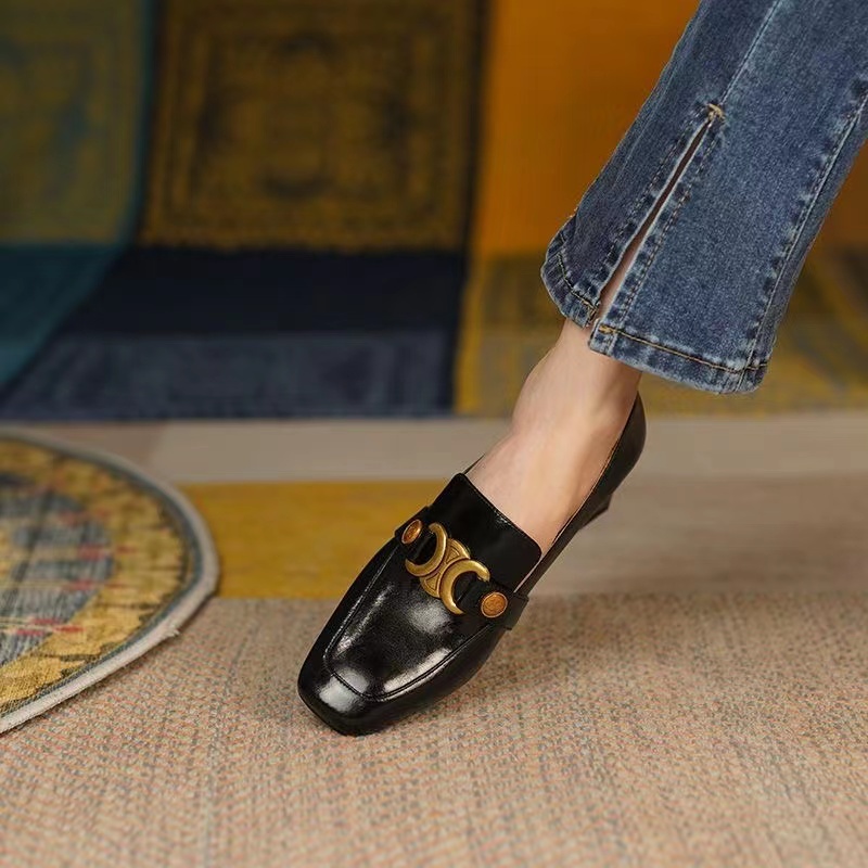 Giày Cao Gót Da Mềm Đế Dày Cao Gót Phối Lông Vũ Chống Trượt Thời Trang Cho Nữ Giày Cao Gót Thời Trang Thanh Lịch Cho Nữ