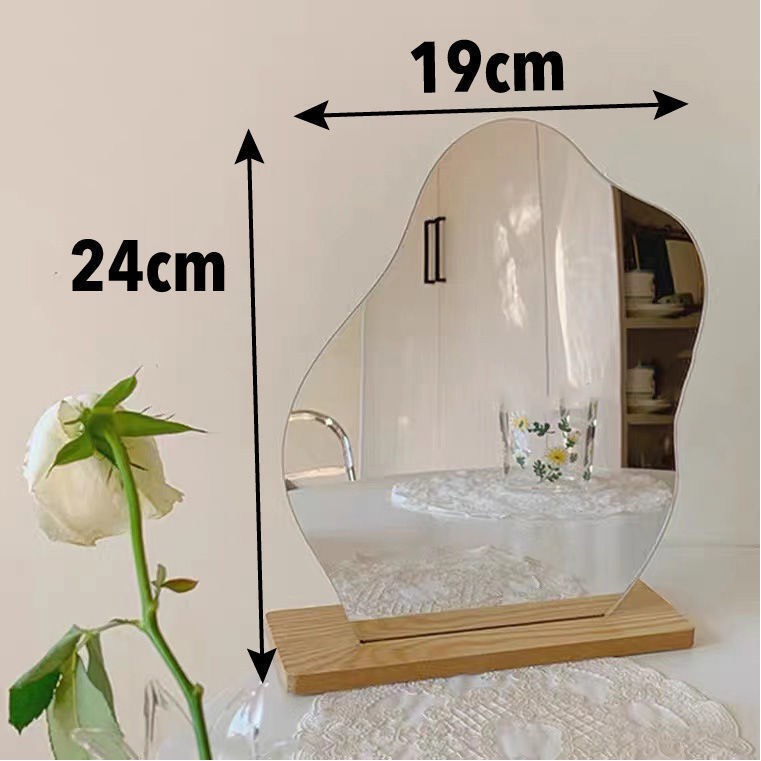 Gương decor để bàn hình hạt xoài , mặt trăng ,đám mây