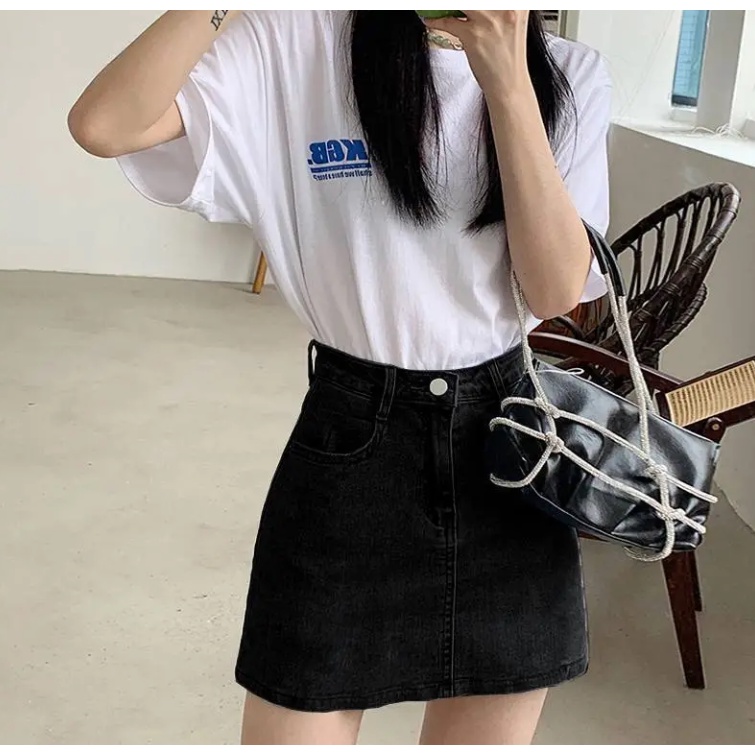 TIANLEYU Chân váy chữ A lưng cao phong cách hàn quốc 9Z23022403