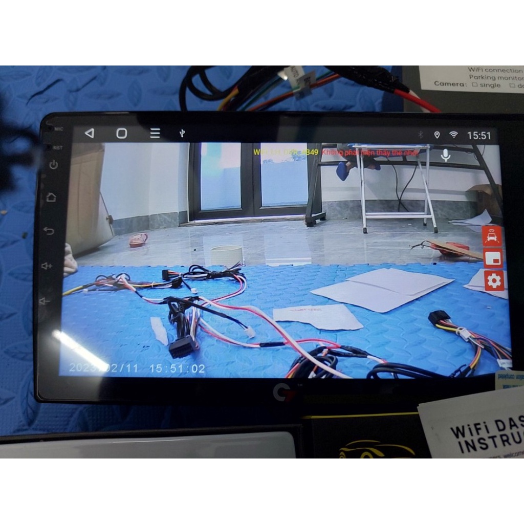 Cam hành trình USB/WIFI V10 kết nối với điện thoại và màn hình android