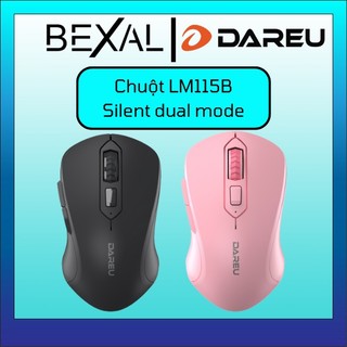 Chuột không dây LM115B siêu bền dual mode Bluetooth 5.0 + Wireless 2.4GHz dành cho laptop macbook DareU Bexal DU10
