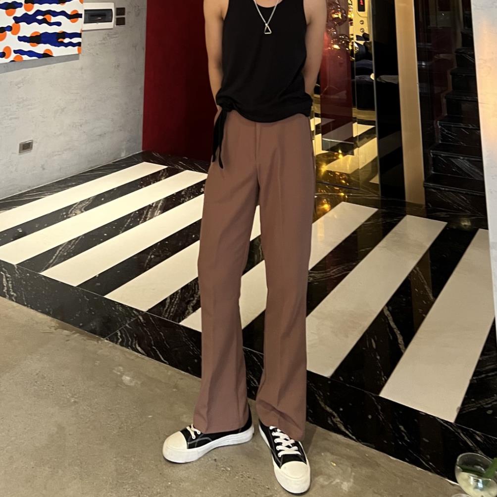 Quần Tây Nam Nữ Vitex Ống hơi Loe Hàng thiết kế Màu Nâu Siêu Hot