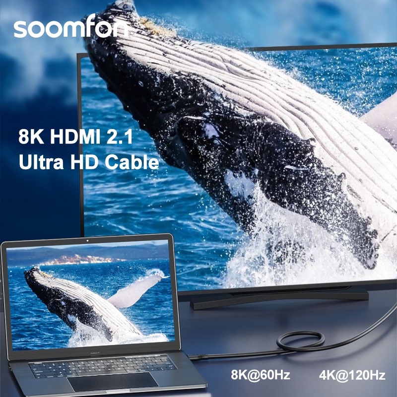 Cáp HDMI 2.1 Tốc Độ Cao 48Gbps 8K / 60Hz 4K / 120Hz HDCP 2.3 HDR 10+ Ebc Tương Thích PS5 PS4 Xbox Series X QLED TV UHD