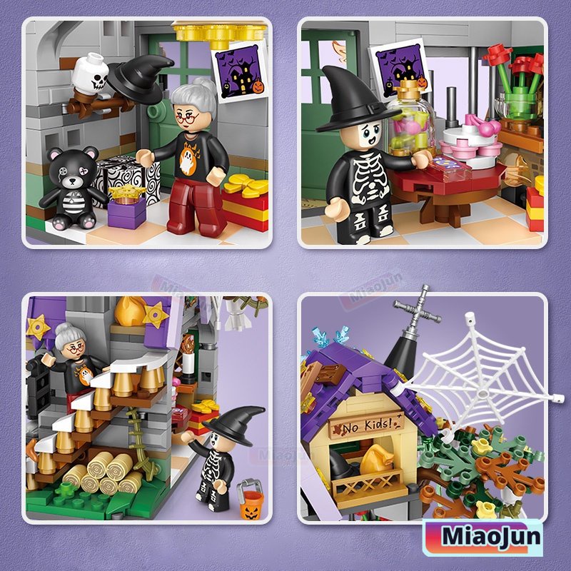 Đồ chơi khối xây dựng lego loz1233 Ngôi nhà ma halloween ngô bí Trang trí lễ hội quà tặng
