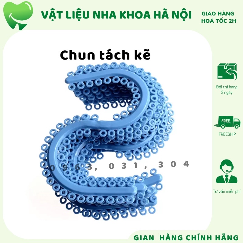 Chun tách kẽ chỉnh nha, Chun đặt khe tách kẽ - NHA KHOA HÀ NỘI