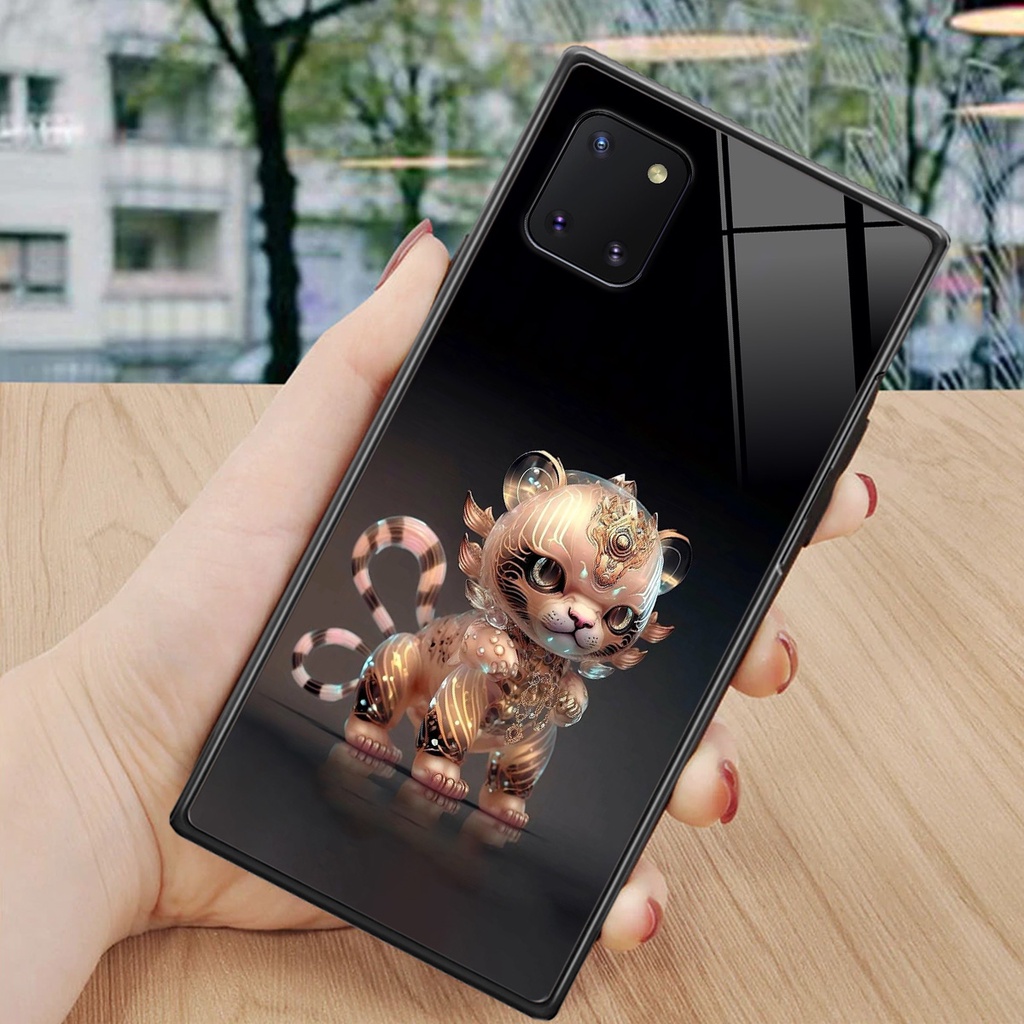 Ốp kính Samsung Note 10 Lite hình 12 con giáp cute dễ thương đẹp lung linh