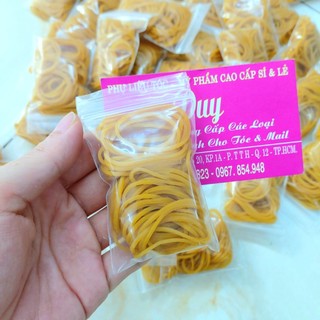 Thun cột tóc cao su vàng bịch nhỏ 13g