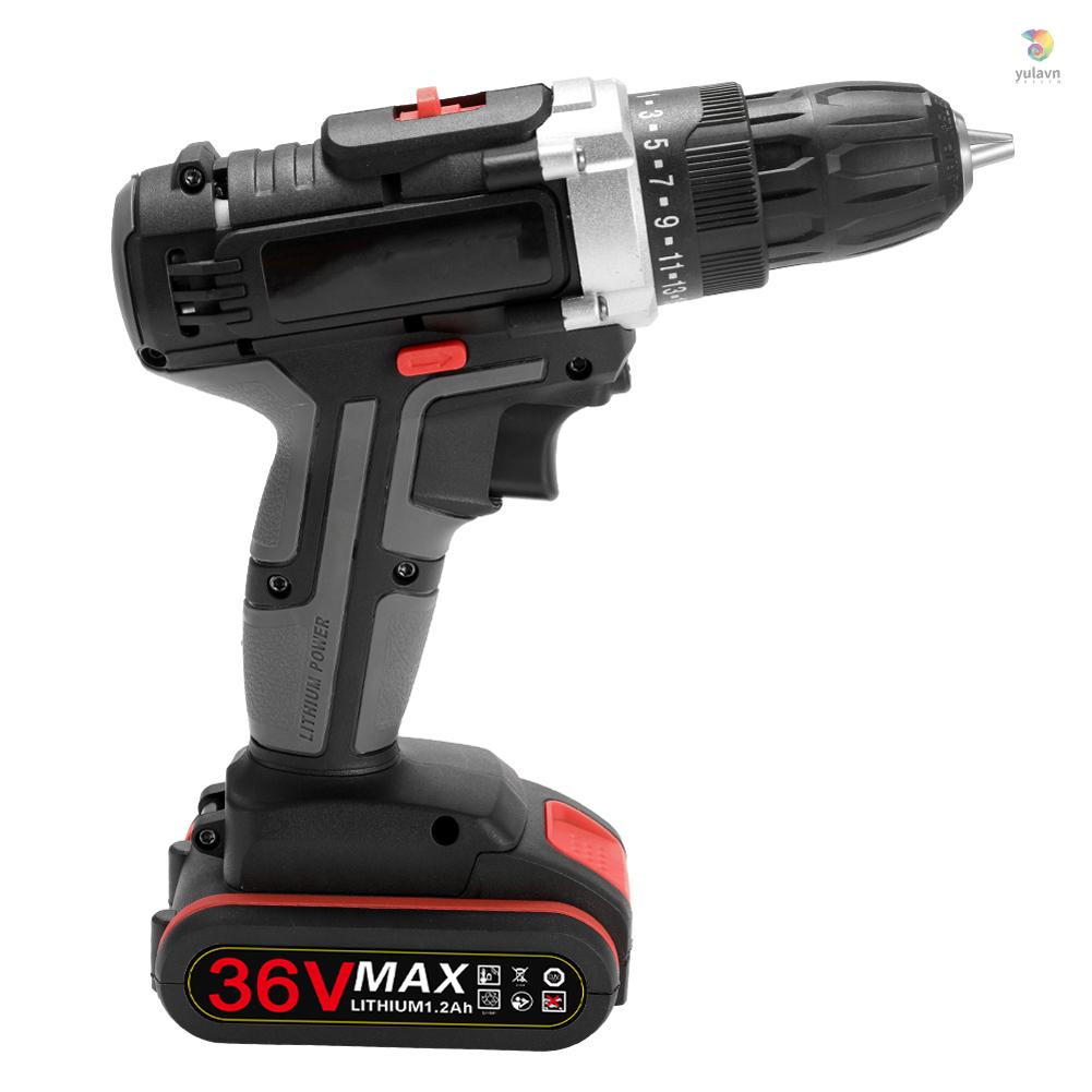 Máy Khoan Điện Cầm Tay Không Dây Công Suất Cao 36V Đa Năng Có Thể Sạc Lại