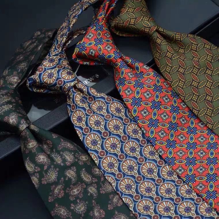 Cà Vạt 9CM In Họa Tiết Phong Cách Retro Thời Trang Công Sở Cho Nam