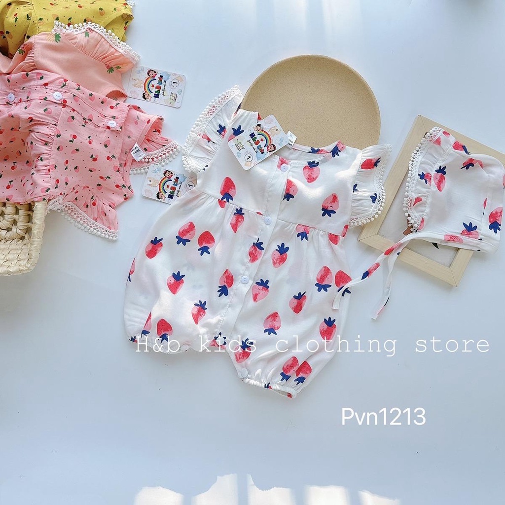 Set body đũi tặng mũ cho bé gái