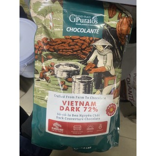 Socola Hạt Nút Đen 72% puratos gói 1kg