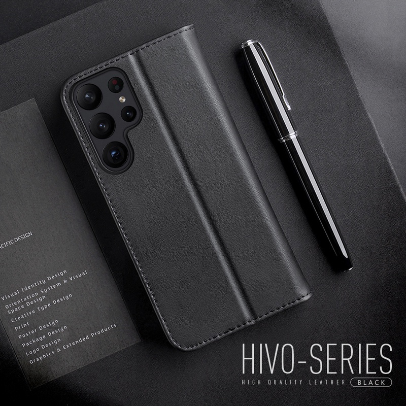 Bao Da Điện Thoại DUX DUCIS Cao Cấp Chống Sốc Có Ngăn Đựng Thẻ Và Giá Đỡ Cho Samsung Galaxy S23 Ultra