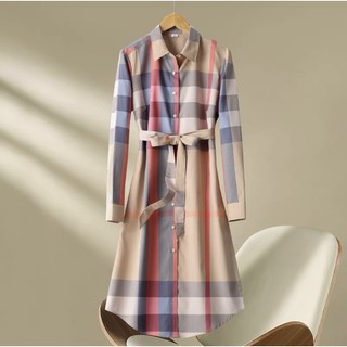 Đầm kẻ nữ cao cấp chất cotton lụa mềm mát form chuẩn tôn dáng NP3559