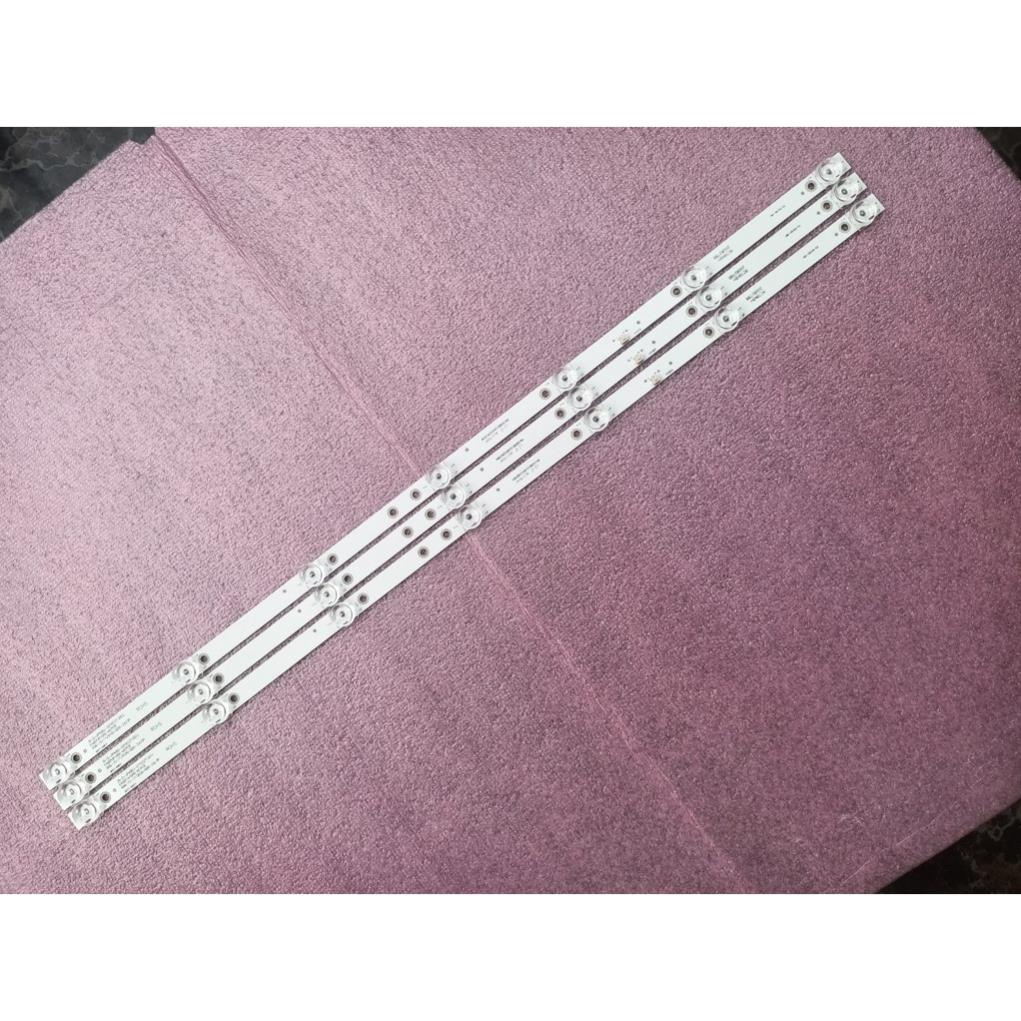 THANH ĐÈN LED TIVI ASANZO 40S890 HÀNG ZIN HÃNG MỚI 100% , BỘ 3 THANH MỖI THANH 7 BÓNG 3V DÀI 69,6cm