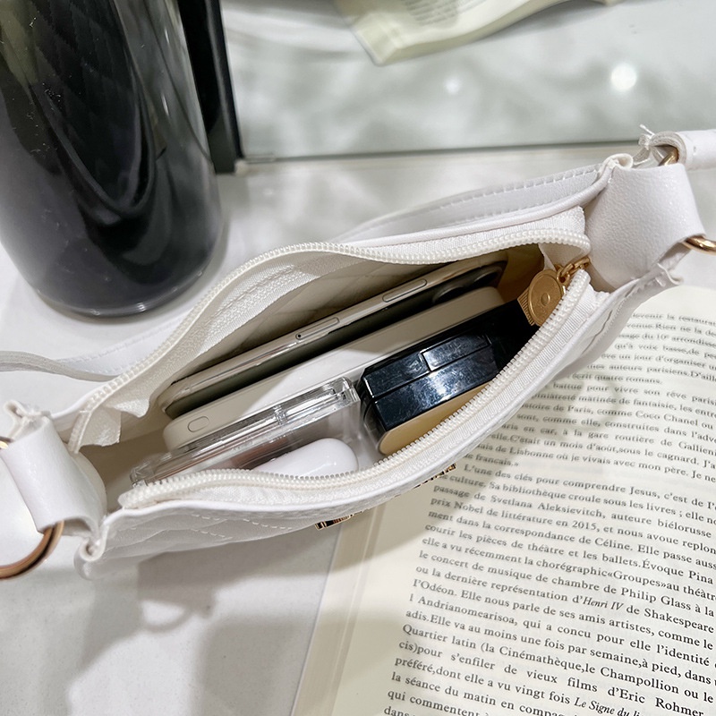 Túi Đựng Điện Thoại Đeo Dưới Cánh Tay Cỡ Nhỏ Thêu Họa Tiết Đơn Giản Cho Nữ