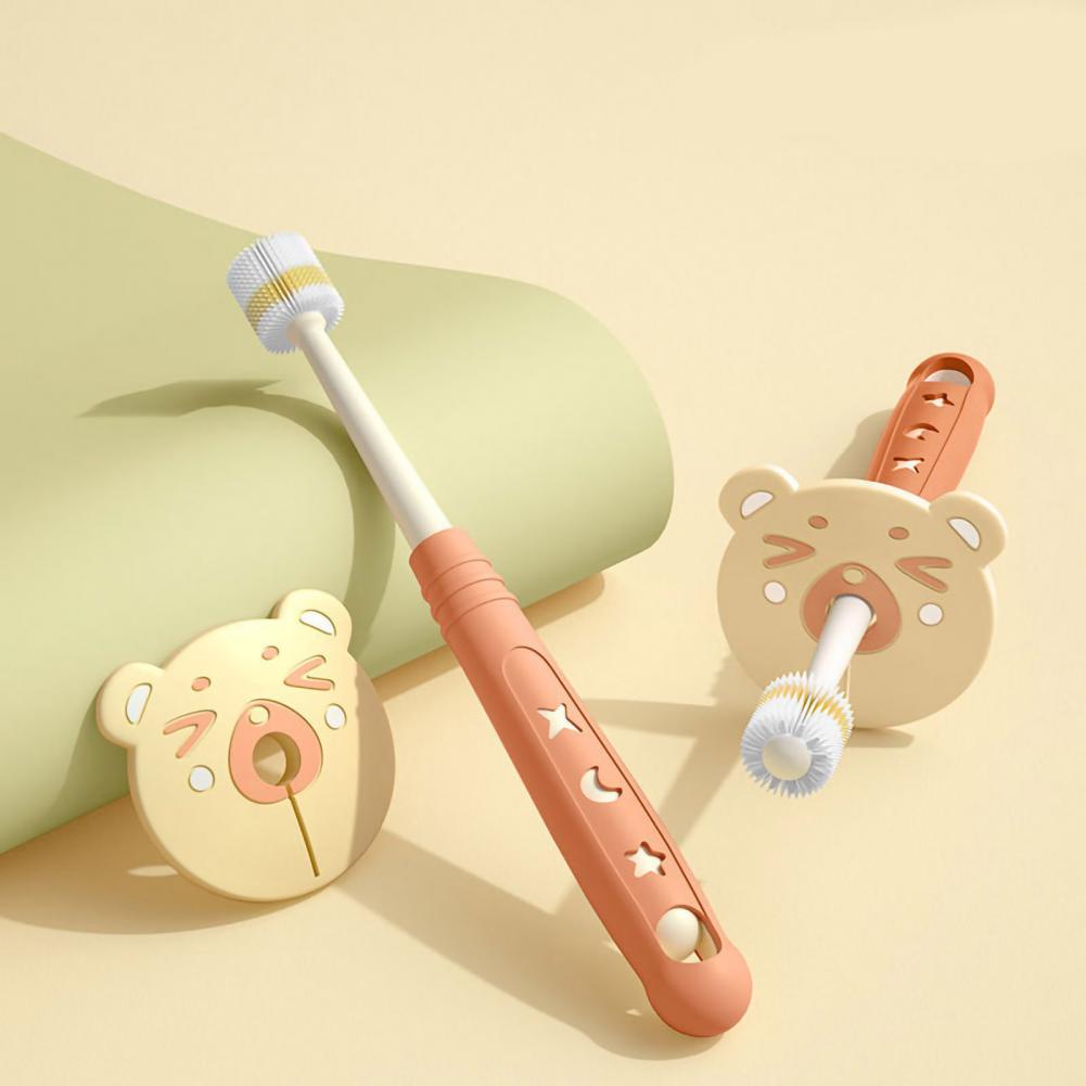 [Bán Nóng] Bàn Chải Đánh Răng Trẻ Em Nano Kháng Khuẩn, Bàn chải đánh răng trẻ em xoay Siêu Mềm, Xoay 360° cho bé từ 0-3 tuổi và trên 3 tuổi, lông mềm Nhật Bản HDbabies
