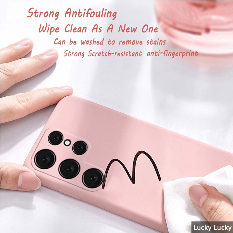 Ốp lưng Samsung S23 Ultra S22 Ultra Plus điện thoại silicon mỏng có dây che phủ hoàn toàn camera thích hợp cho