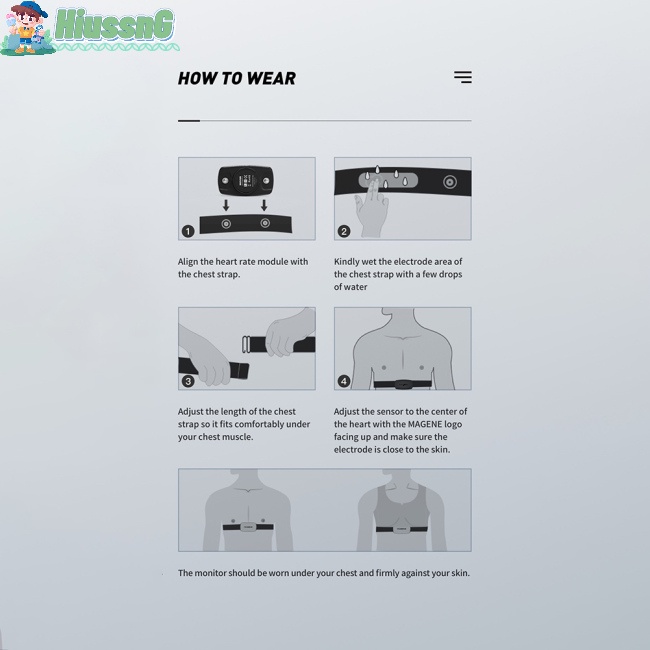 Đồng Hồ Thông Minh HUS Geoid Hs500 Chống Nước Ip67 Kết Nối Bluetooth 30-240bpm Có Chức Năng Theo Dõi Nhịp Tim