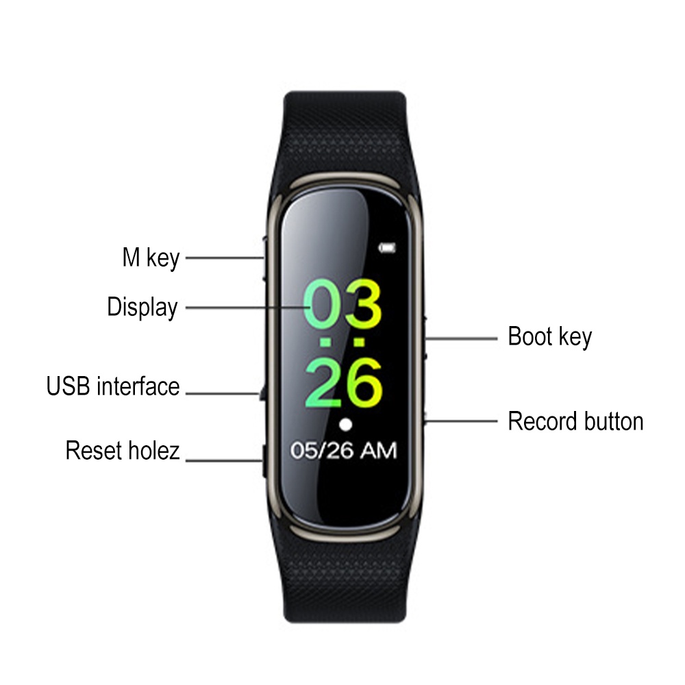 Đồng Hồ Bluetooth Kỹ Thuật Số 8GB 16GB 32GB Ghi Âm Giọng Nói