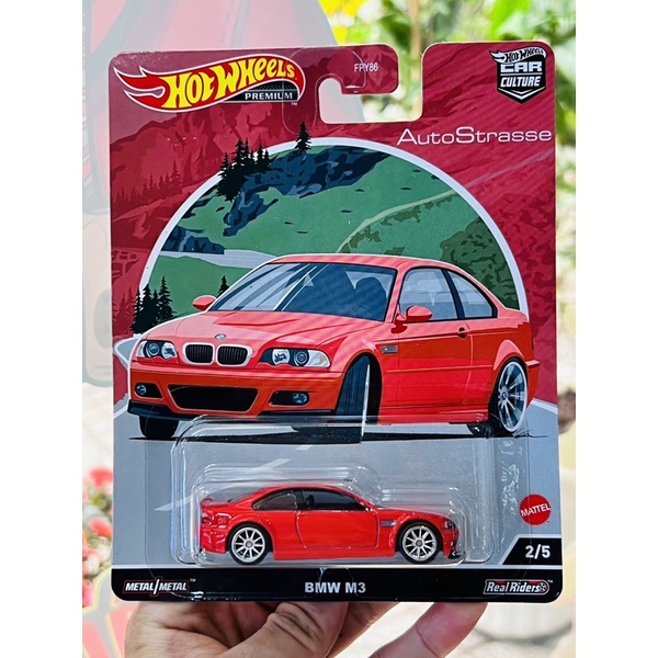 Hobby Store xe mô hình Hot Wheels Premium Auto Strasse BMW M3 Đỏ